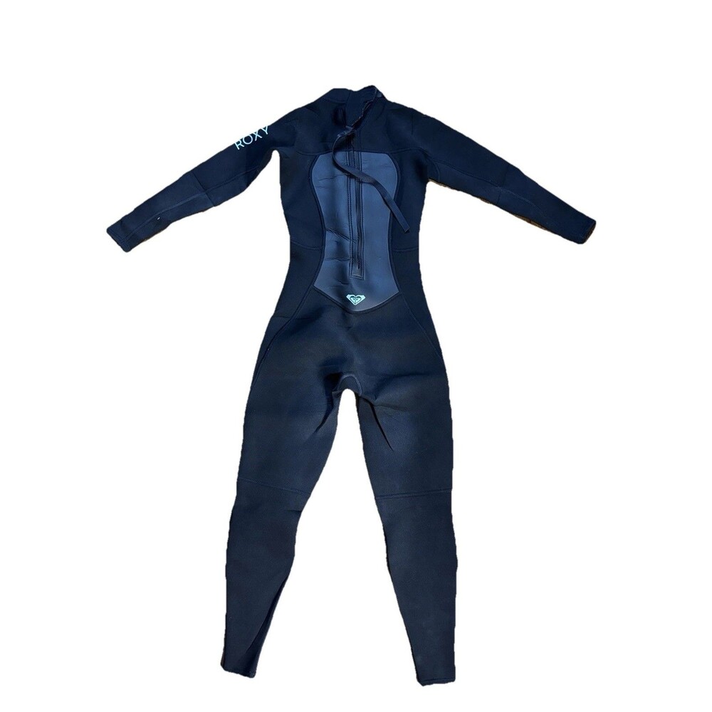 Roxy Prologue Full Wetsuit Girls Size 16 G Black Back Zip Kids